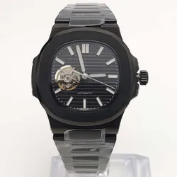 Luxury Black Case 40MM Square NH38 Watch Automatic Sapphire Crystal Date Automatic Mechanical Men's Watch