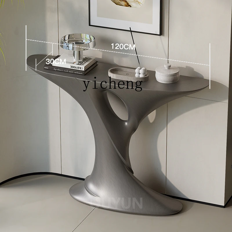 

XL1 entrance table enters the house against the wall, extremely narrow aisle, semi-round entrance table, creative and advanced