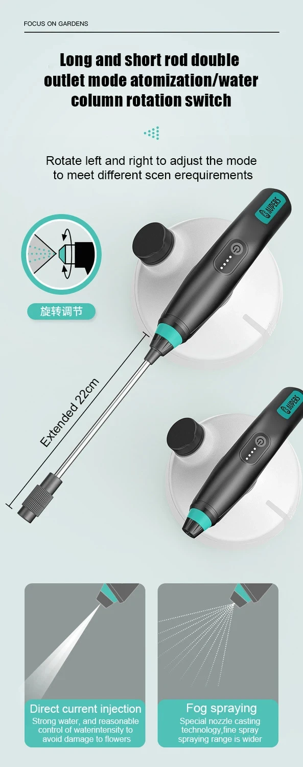 HOMEFISH 2L Elektrische Pflanzensprühflasche Automatischer Bewässerungszerstäuber USB Elektrischer Desinfektionssprüher Bewässerungsmaschine für Pflanzen – Detail 10
