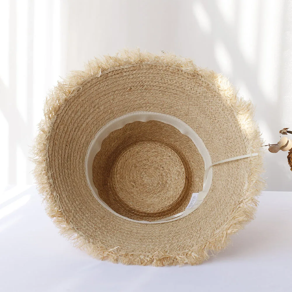 2024 summer sun hat bow 100%Raffia hat Sun visor women\'s summer panama Straw hats Women\'s beach hat Summer hat uv blocking hat