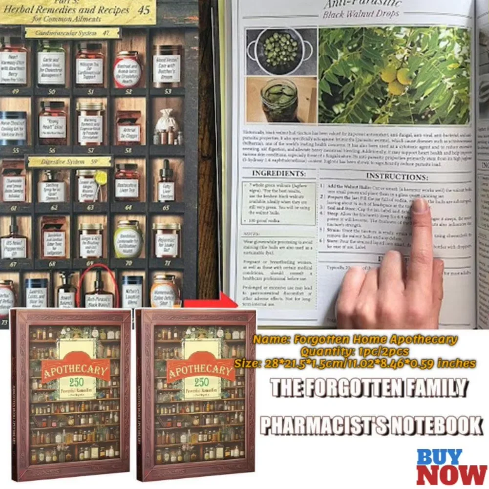 250 การเยียวยาอันทรงพลังที่ปลายนิ้วของคุณ Apothecary บ้านที่ถูกลืม The Home Doctor Herbal Remedies Book for Everyday Wellness