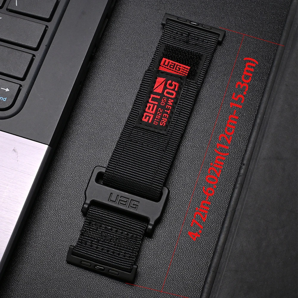 Nylon Loop Strap For Apple Watch Series 9 8 7 45mm 41mm Ultra 2 49mm Men Sport Band For iWatch Series 6 5 4 3 se 44mm 40mm 42mm