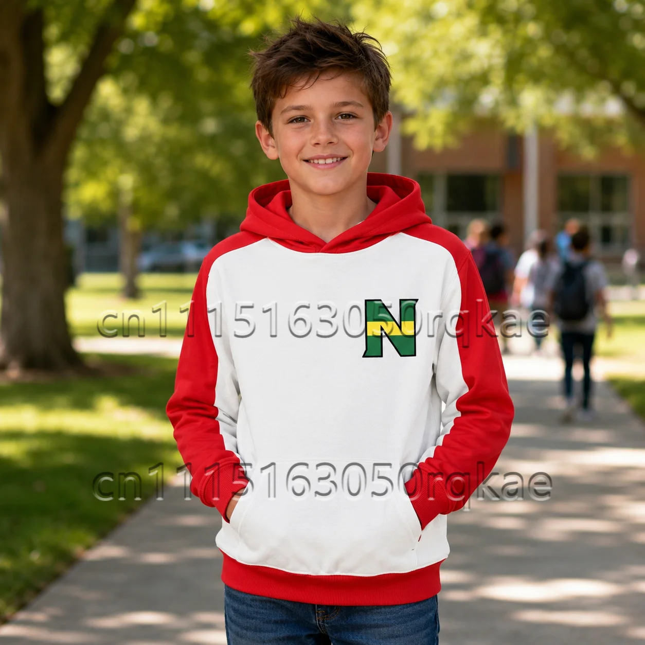 Harajuku Retro Design Pattern Printed Sport Quick-dry Breath V-Neck T-shirt Streetwear Parent-child Pullover Clothing