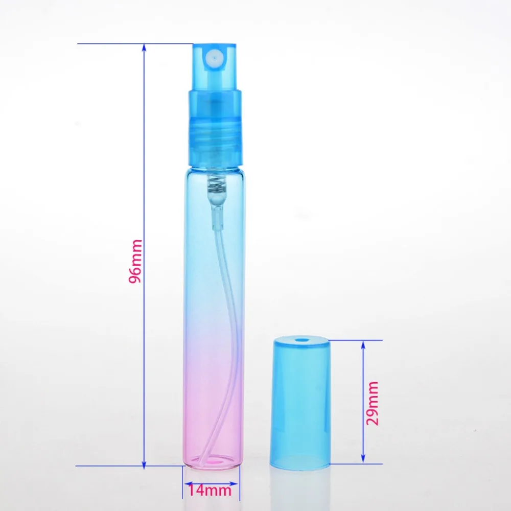 6PCS 8ML Perfume Atomizer Bottles Colorful Leak Proof Perfume Sprayer Plastic Vials Thin Glass Water Spray Bottle For Travel