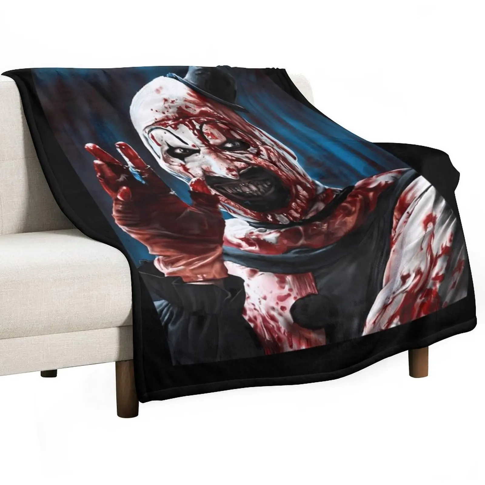 The Clown Drawing Art Throw Blanket Outdoor Soft Blanket for Picnic Beach Camping