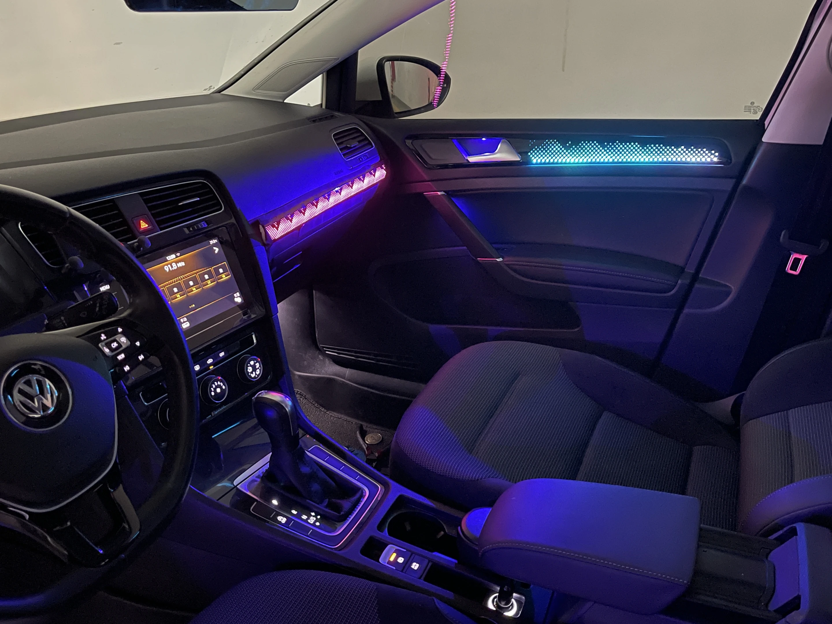 Car Neon Inner Door Atmosphere LED Light Decoration Dream Lighting Edition 21 Lights Suitable for Volkswagen Golf 7/7.5 2014-21