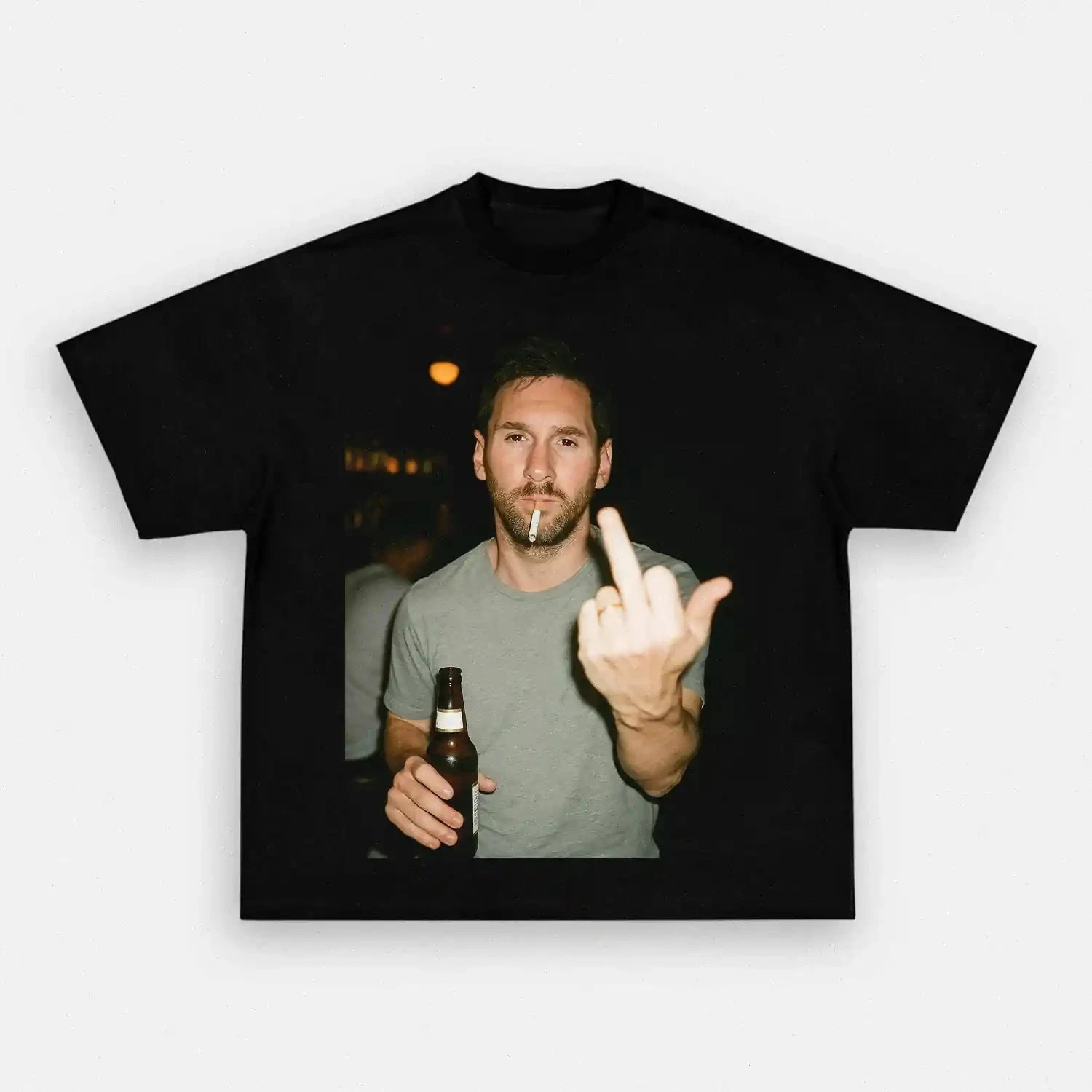 Camiseta Unissex 100% Algodão Messi After Hours Engraçada 2026 Nova Camiseta de Manga Curta com Gola Redonda Moda Hip-hop para Homens e Mulheres Presentes para Fãs
