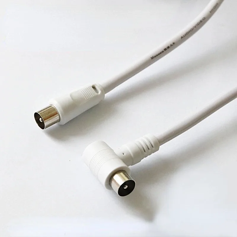 

1PCS RF Coaxial Cable Double Male Plug TV Antenna Cable HD Signal Wire for TV