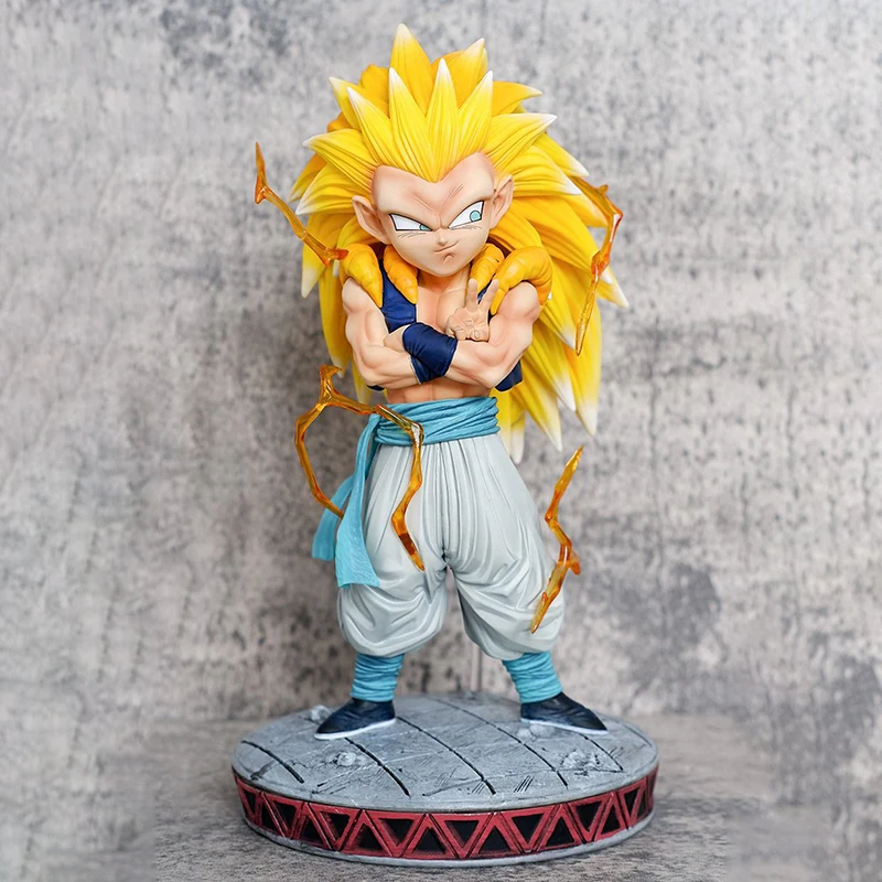 Dragon Ball Z Ssj3 Gotenks Figura Anime DBZ Super Saiyan 3 Action Figure Manga Figurine Giocattoli 24 cm Modello Ornamento Regalo periferico