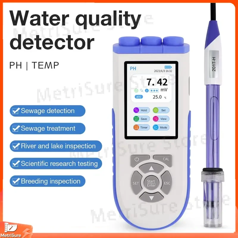 Portable High Precision Water Quality Tester for Swimming Pool Marine Aquaculture pH Conductivity TDS EC Salinity Temperature