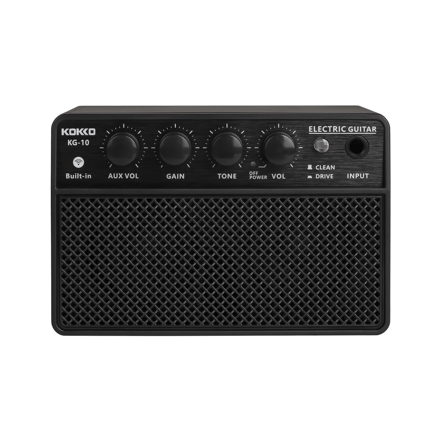 KOKKO KG-10 10W Portable Bluetooth Guitar Amplifier, Pure Analog Amp with Clean & Drive Channels, Rechargeable Mini Practice Amp