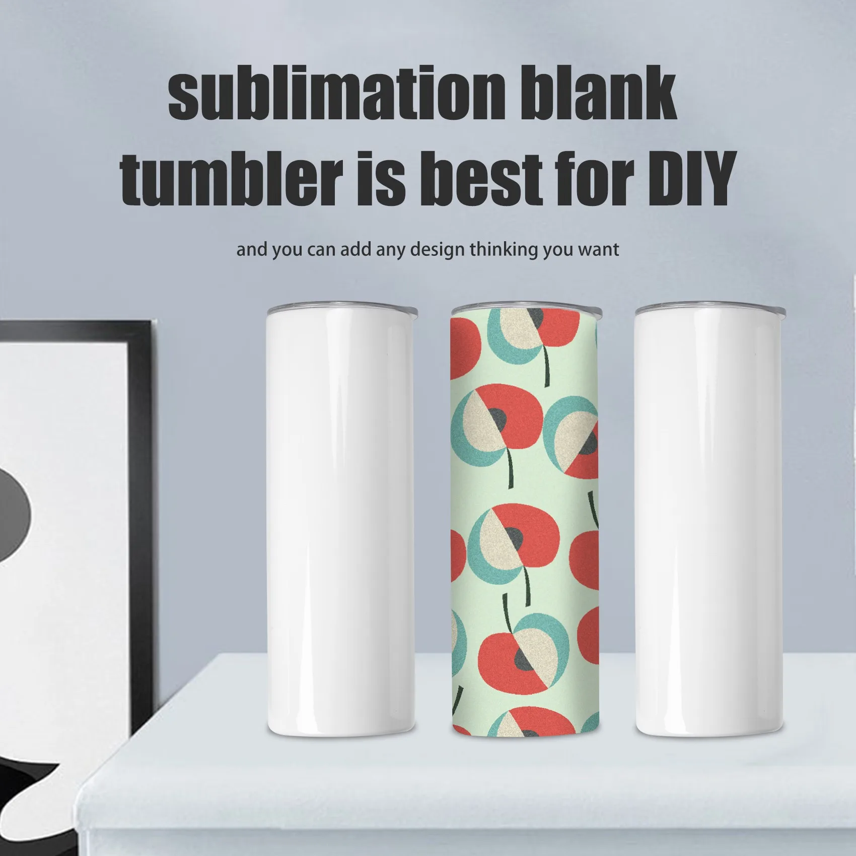 

Latest Sublimation Tumblers 20 Oz Skinny Straight,Stainless Steel Sublimation Blanks Skinny Tumbler,With Lid And Straw,4 Pack