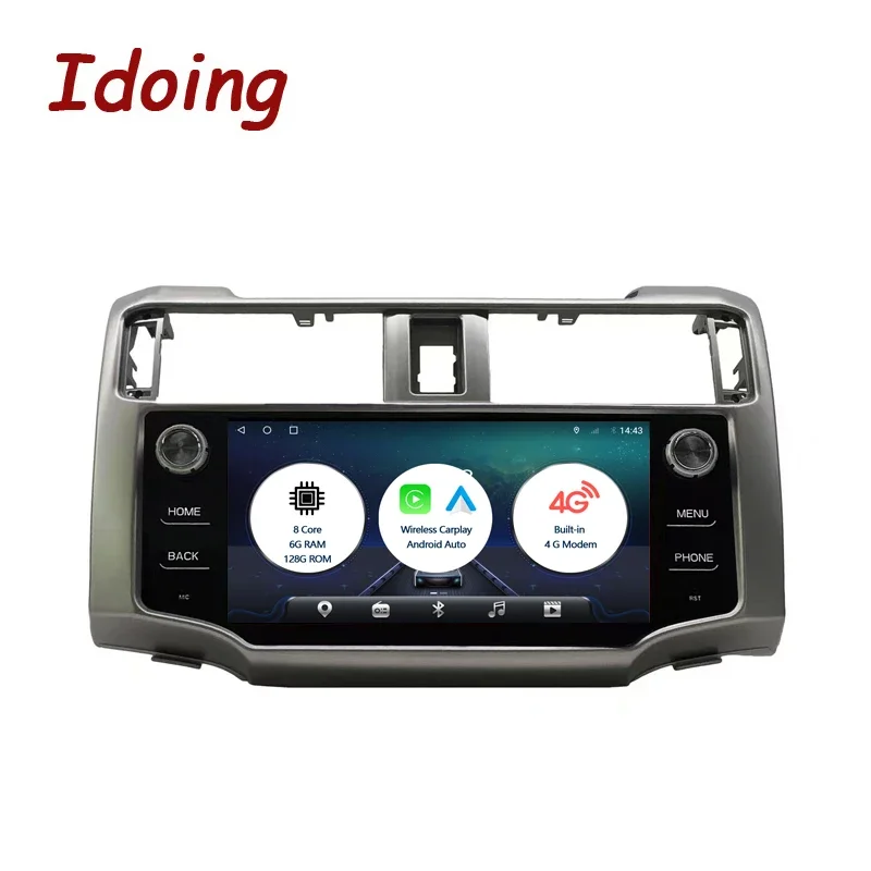 

Idoing Car Stereo Intelligent Android Auto Carplay Radio Player Navigation GPS For Toyota 4Runner 4 Runner 2010-2019 Head Unit