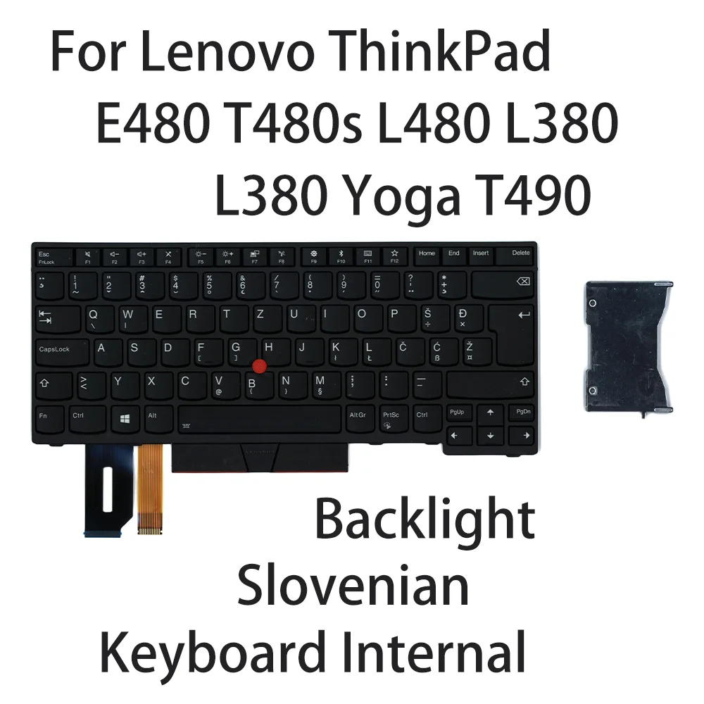 

Новая клавиатура для ноутбука Lenovo ThinkPad E480 T480s L480 L380 L380 Yoga T490 словенская подсветка 01YP304 01YP384 01YP464 01YP544