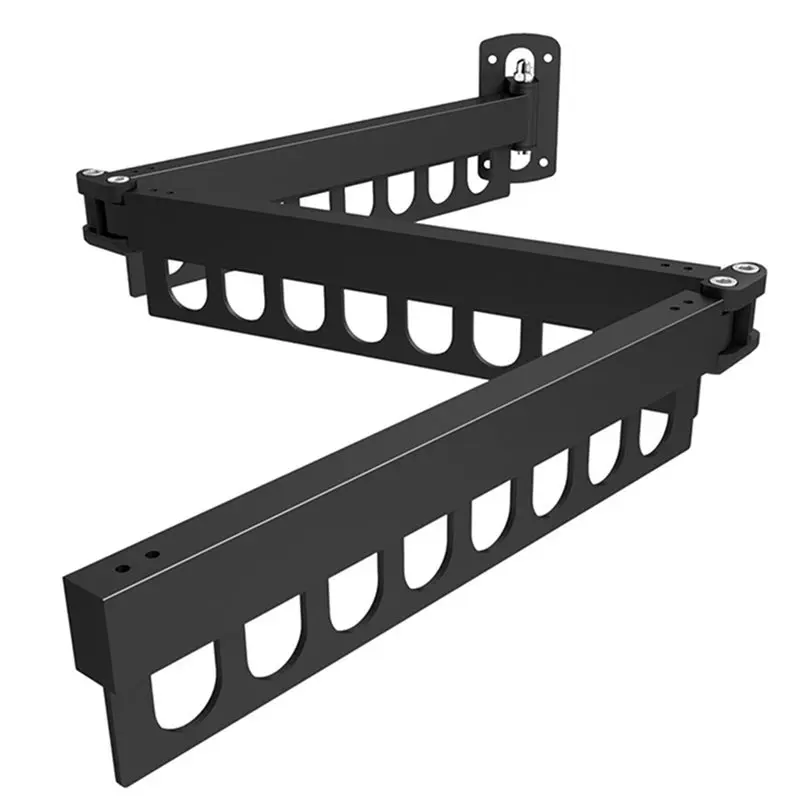 

Feb.Stainless Steel Folding Clothes Rack 1Pc Wall-Mounted Design For Balconies& Indoor Use