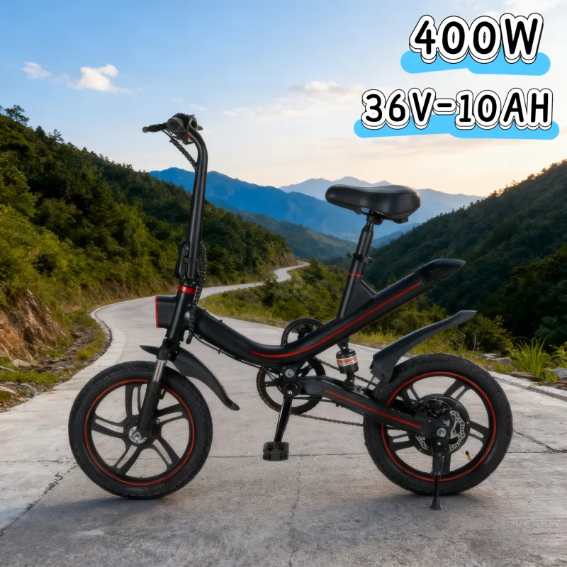 

36V10AH battery electric bicycle,400W motor, foldable, fashionable, comfortable and stable life and travel, labor-saving scooter