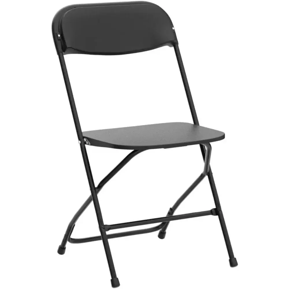 20 Pack White Plastic Folding Chair Indoor Outdoor Portable Stackable Commercial Seat with Steel Frame 350lb.