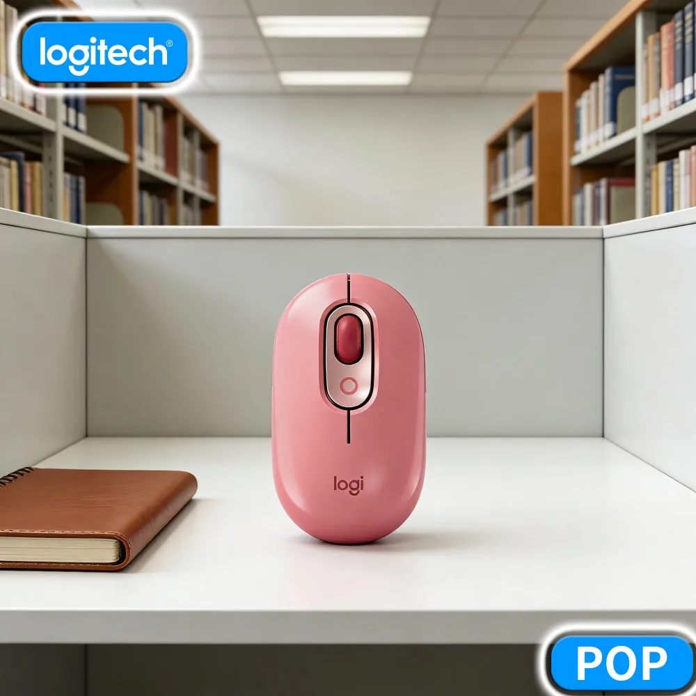 Logitech M350 POP Wireless Mouse Silent Click Comfort Hand Feel For Notebook PC Mac Office Home Daily Work