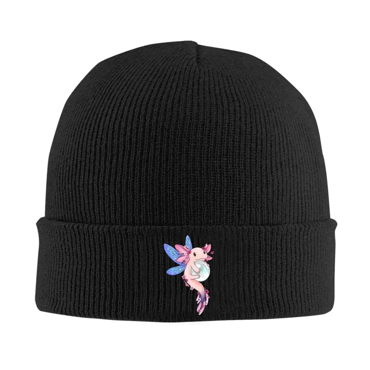 Blossom Fairy Axolotl Hats Autumn Winter Beanies Warm Animal Cap Unisex Acrylic Skullcap