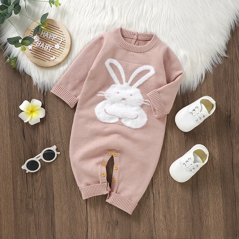 

Newborn Baby Romper Cute Rabbit Infant Girl Jumpsuit Long Sleeve Autumn Toddler Clothing 0-18M Overalls Playsuits Easter Cartoon