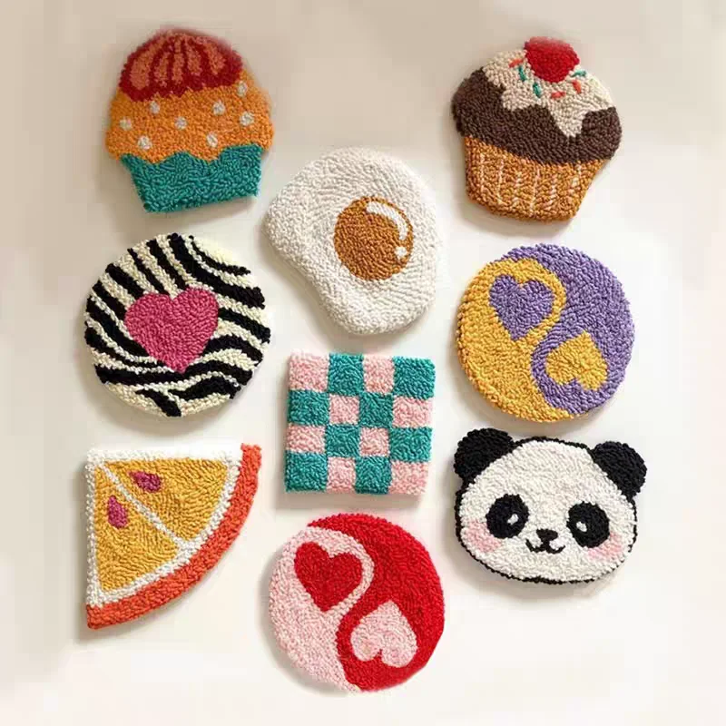 Embroidery Kit Punch Needle Coaster Set Magic Needle For Embroidery DIY Tufted Coaster Material Craft Needle Art Craft For Adult - Detail 1