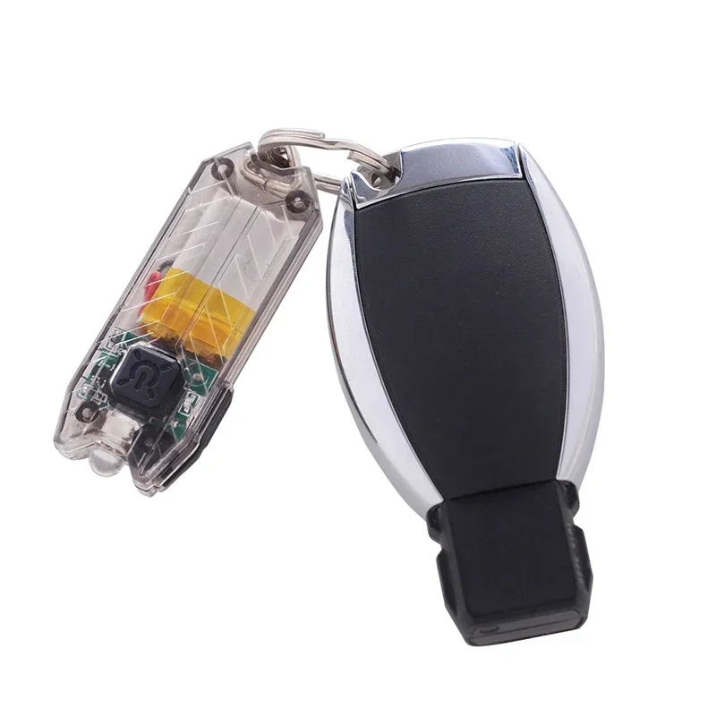 Mini LED Keychain Flashlight Electric Torch Portable USB Rechargeable 45LM 2 Modes Tube Camping Night Reading Cycling Light Lamp