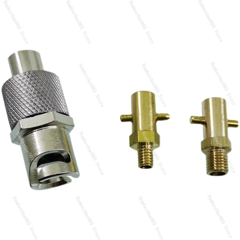 Ship Hanging Needle Nozzle Hook Type Butter Gun Head Cross Butter Nozzle Seat Pure Copper Nickel Plated Rotary