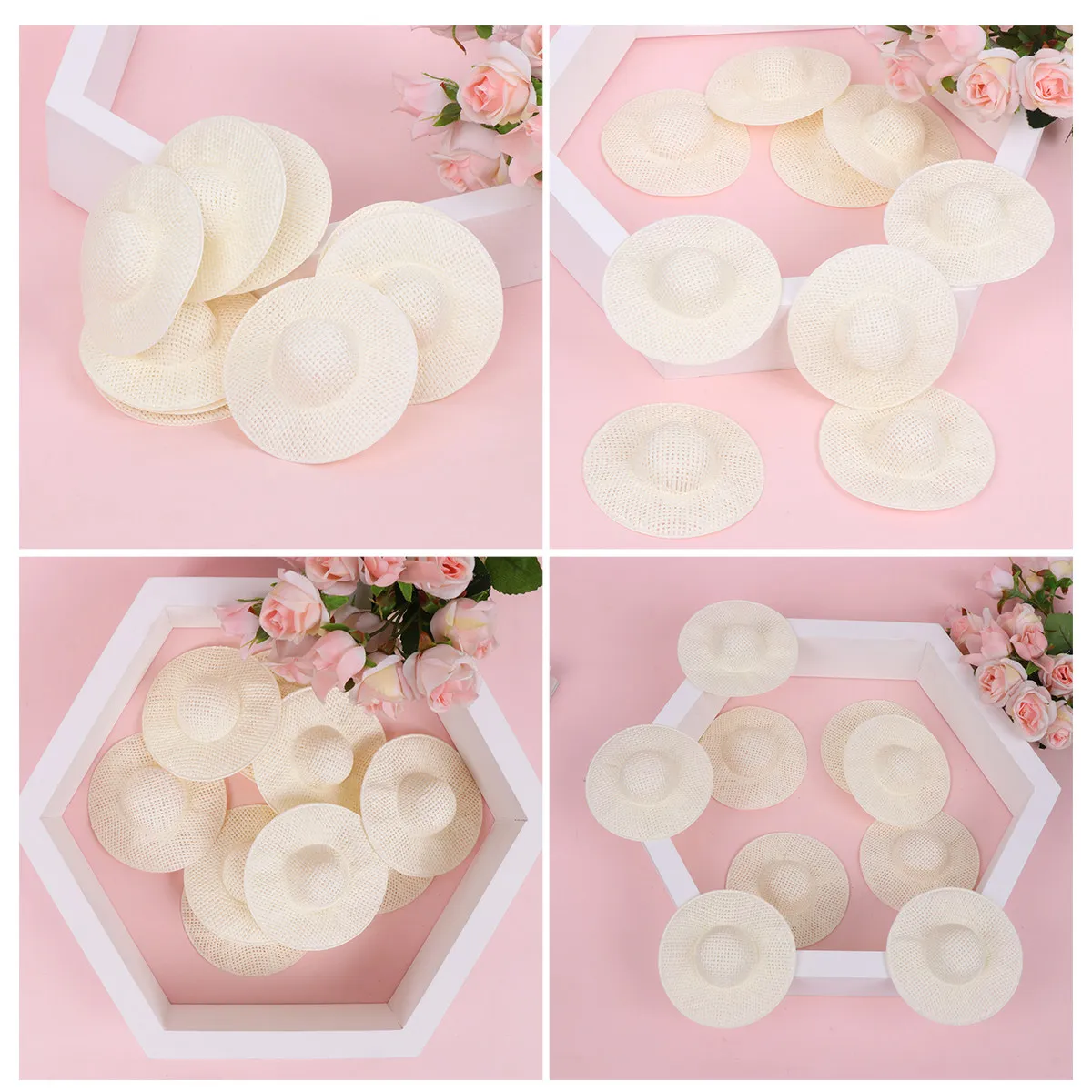 

12 шт. миниатюрных бумажных шляпок 8 см для поделок, декора, праздничных украшений, аксессуаров ручной работы, милые, изящные, яркие, художественные