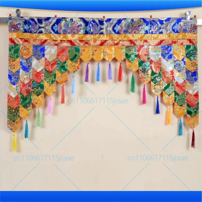 100cm Tibetan Style Buddhist Temple Enclosure Five Color Hanging Curtains