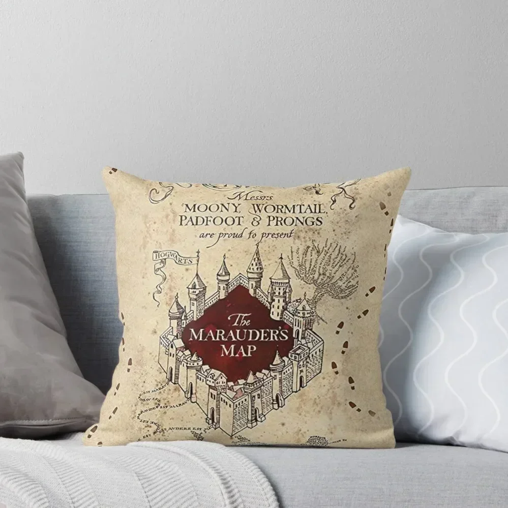 The Marauder’s Map Throw Throw Pillow Christmas Pillow Cases Pillowcases Bed Cushions pillow