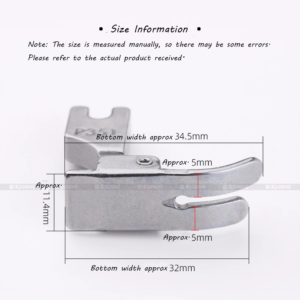 5/10Pcs P351 Presser Foot Industrial computerized flatbed Sewing Machine Lockstitch Machine Presser Foot Steel Presser Foot