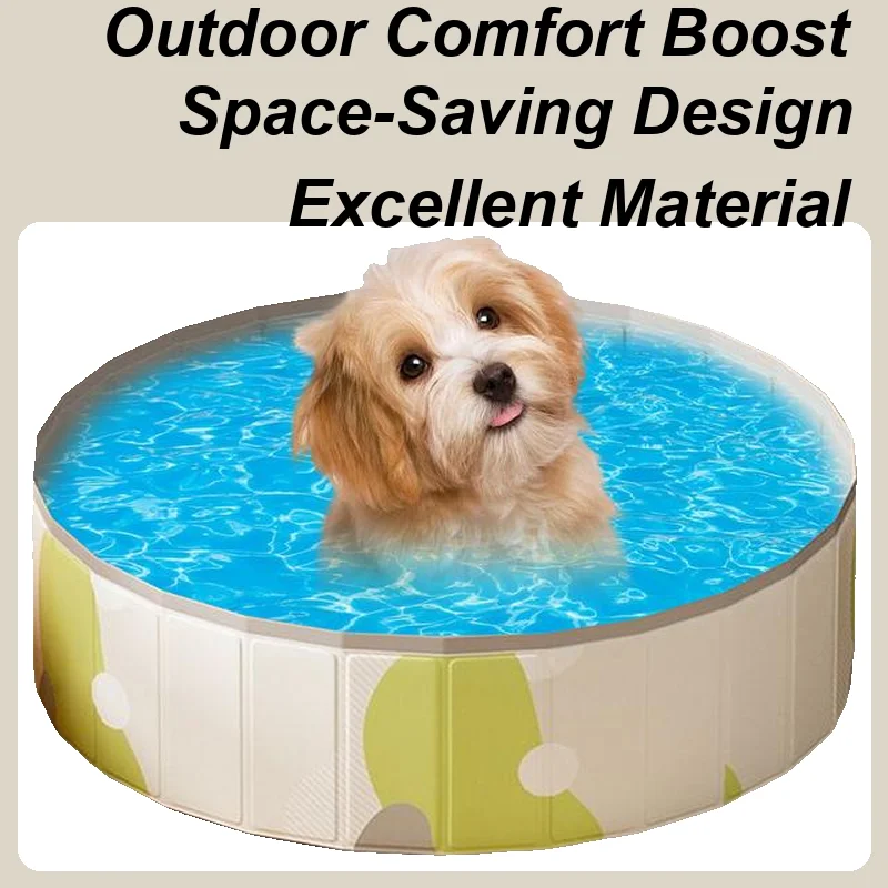 

Foldable Kiddie Pool Cat Swimming Pool PVC Anti-Slip Foldable Portable Yard Bathing Tub For Dogs Cats Puppy Animals Children