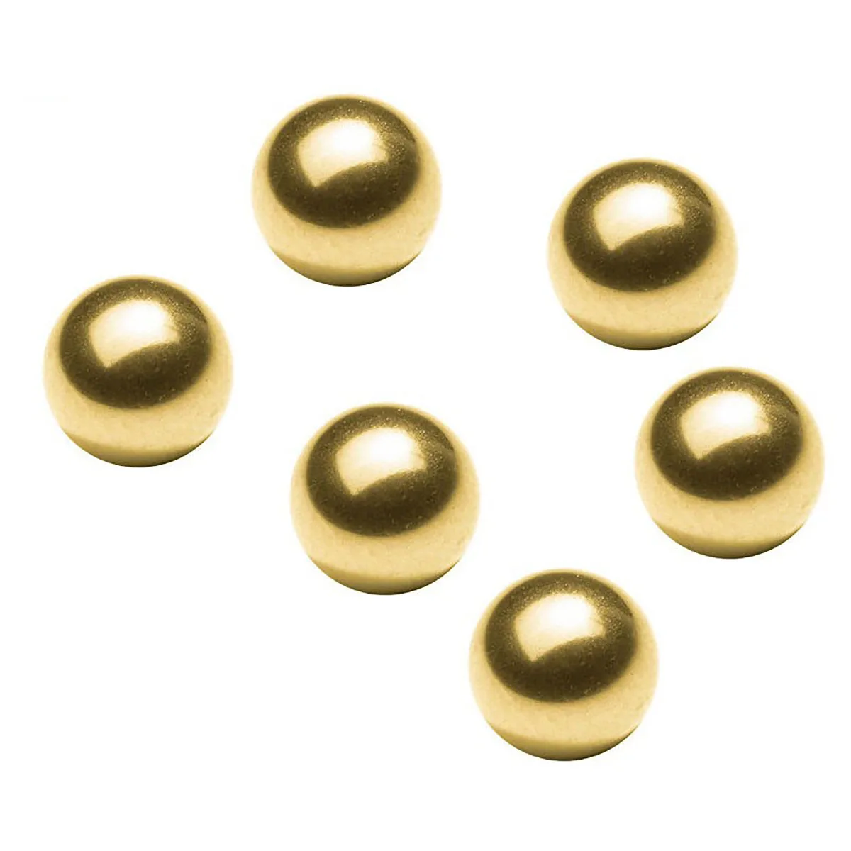 1/5/10Pcs High Precision Brass Balls 12.7/15/15.875/16/20mm Pure Brass Solid Bearings Roller Beads