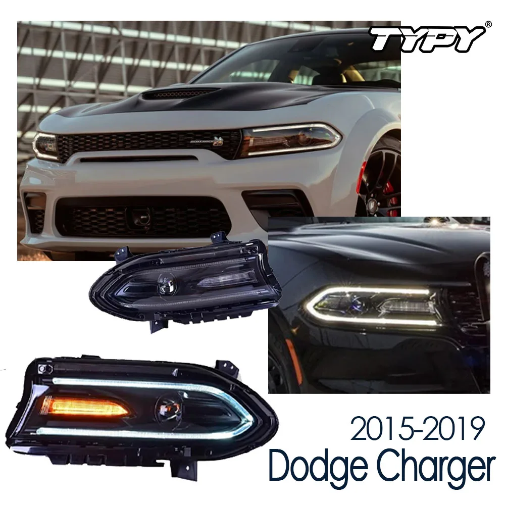 

Автомобильные Стайлинговые огни для Dodge Charger 2015-2019, фара, светодиодный проектор, фары, дневные ходовые огни, автомобильные аксессуары