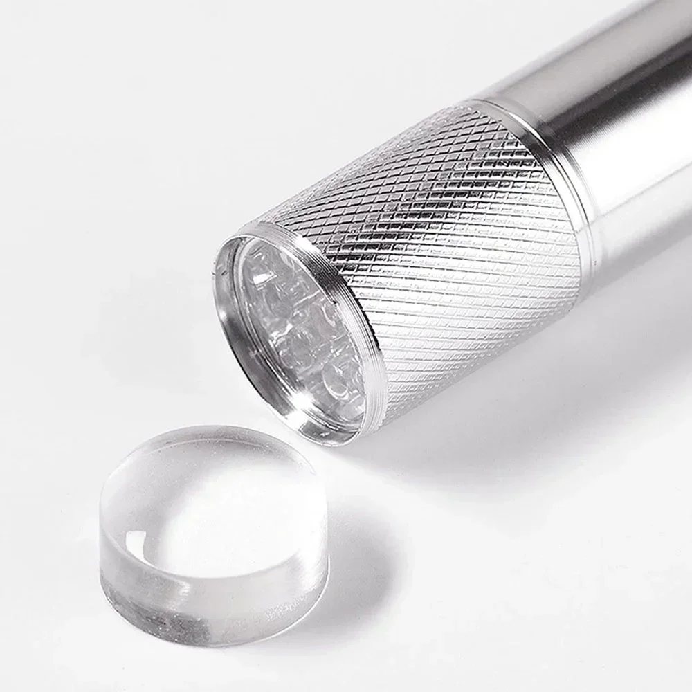 Mini luce portatile per pressa UV per nail art con testa per timbro in silicone gelatinoso, strumento ad asciugatura rapida