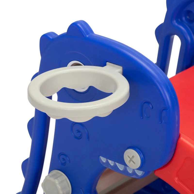 농구 농구대 등반 공룡 재미있는 놀이 후프 어린이 슬라이드 3 in 1 독립형 유아용 슬라이드, 실내외 놀이터