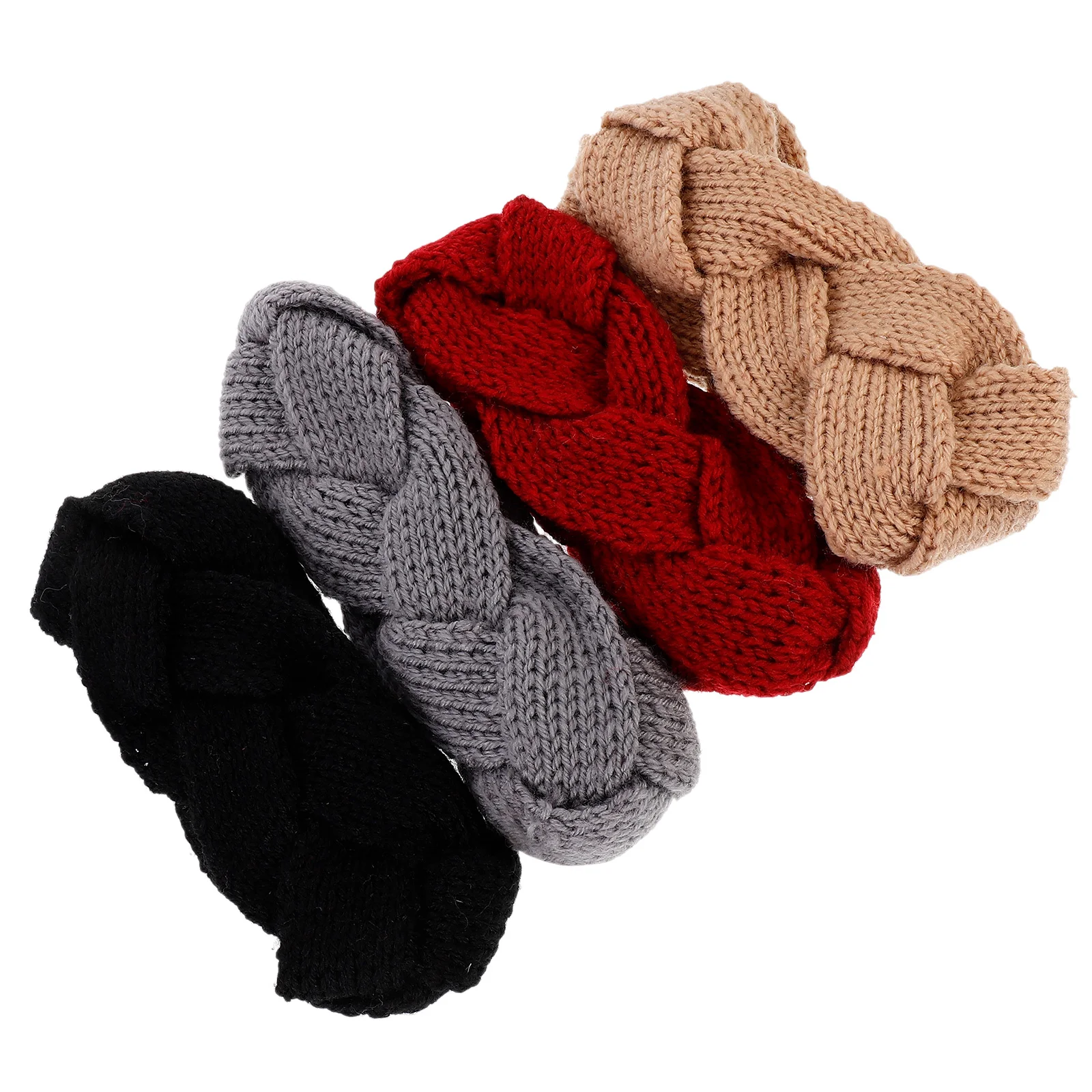 4 Pcs Autumn Headband Crochet Hairband Knit Ear Warmer Earpiece European American Headbands Yarn