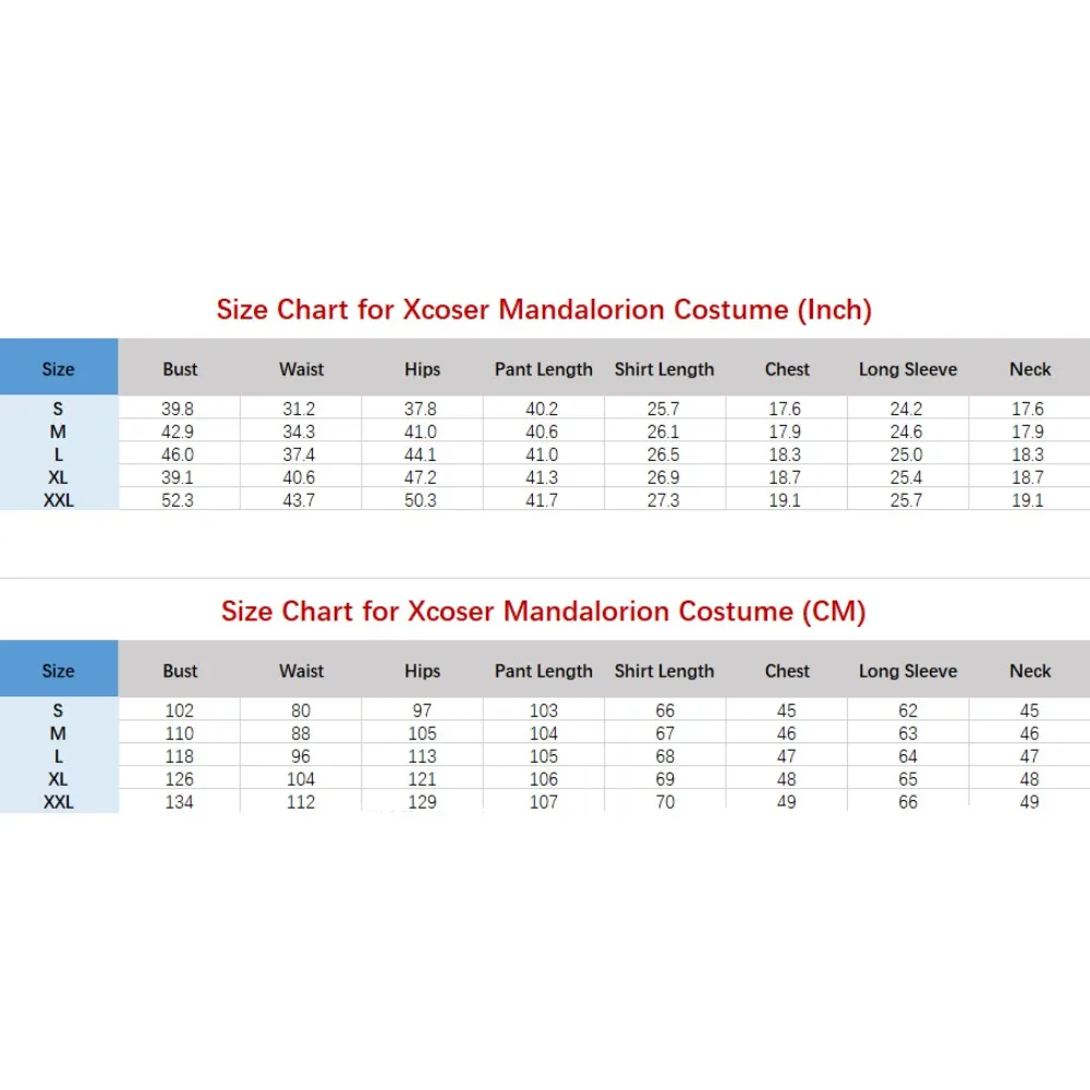 Xcoser SW The Mandalo Din Djarin Beskar Steel Armor Cosplay Costume Set for Adults Halloween