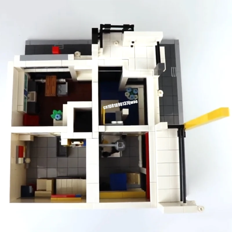 Modular Rietveld Schroder House 모델, DIY 아이디어, 어린이 장난감, 생일 선물 블록, 시티 핫 셀러, 스트리트 뷰, 2811 개