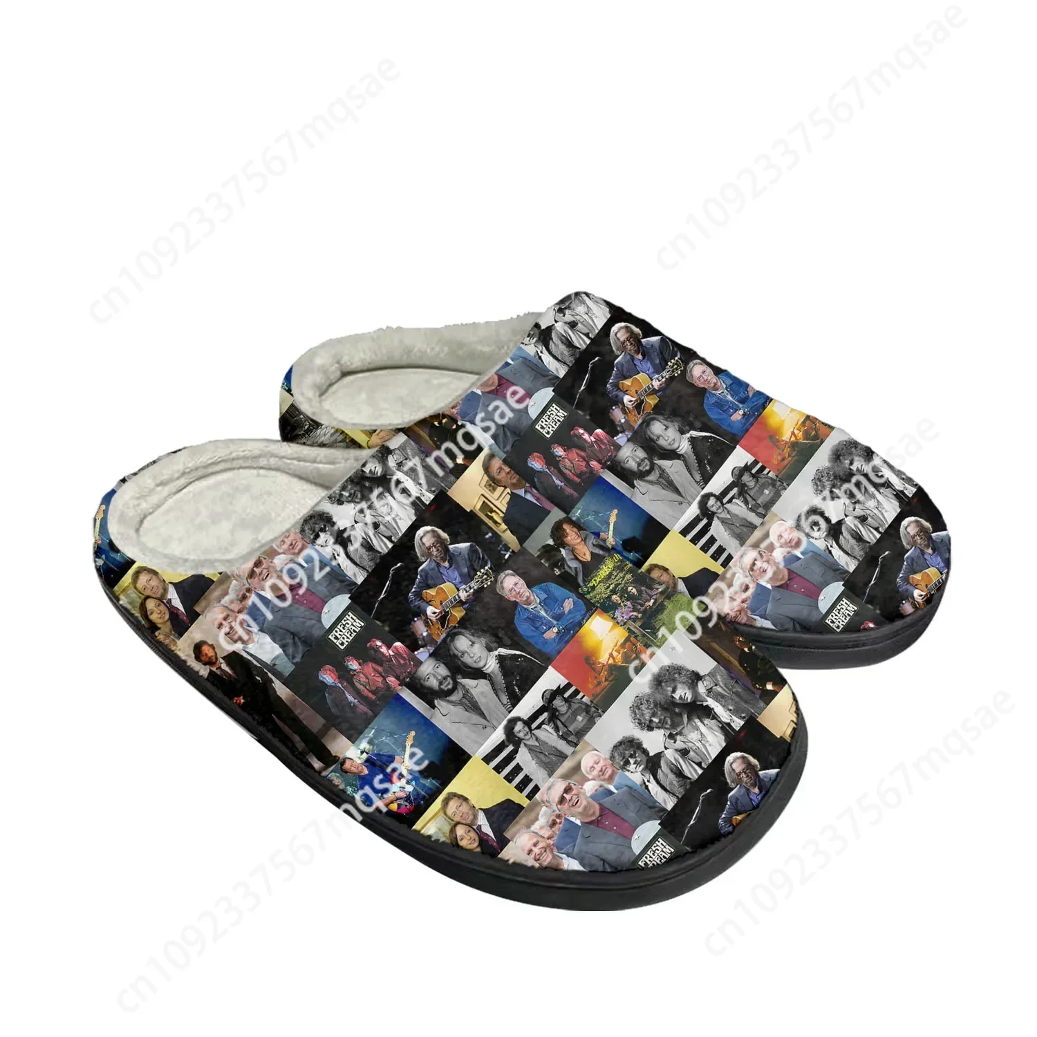 Eric Clapton Rockmusiker Gitarre nach Hause Baumwolle benutzer definierte Hausschuhe Herren Damen Sandalen Plüsch Schlafzimmer halten warm Schuh Thermo Slipper