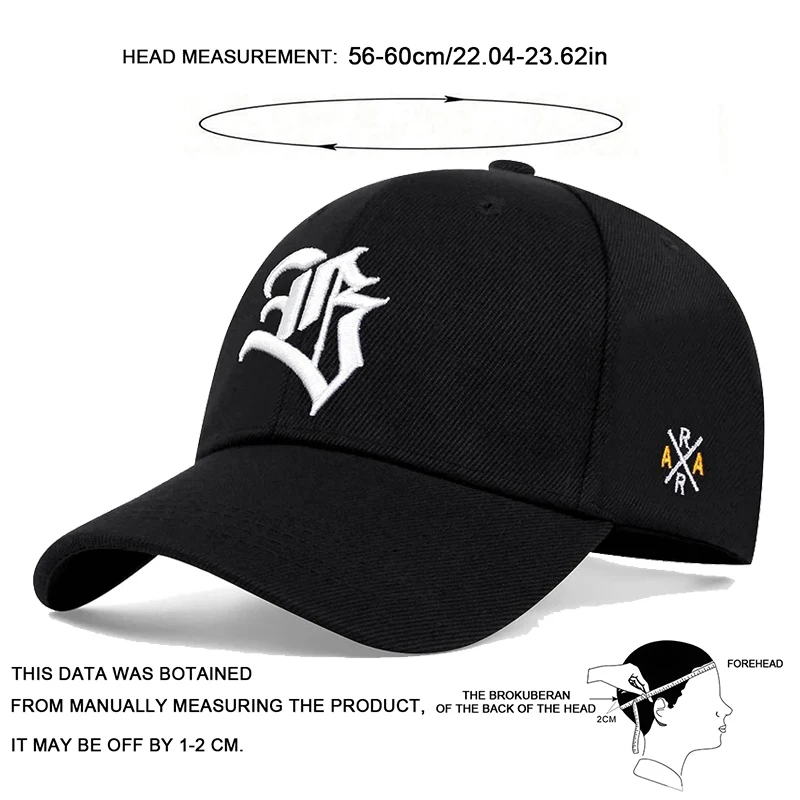 Unisex Gothic Letter Geometric Embroidery Baseball Caps Spring and Autumn Outdoor Adjustable Casual Hats Sunscreen Hat image 6