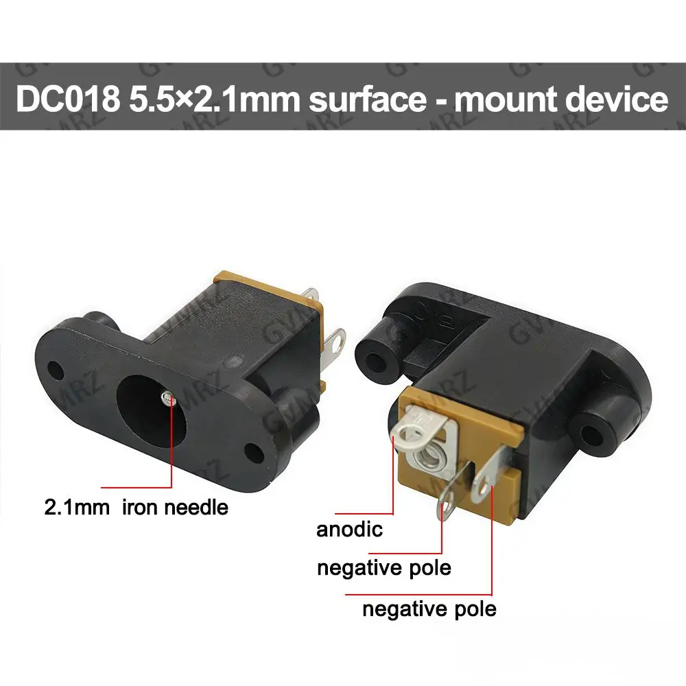 10PCS 5.5x2.5 .5x2.1 DC-018  DC socket DC018 DC power socket 5.5*2.5mm with screw hole to fix charging port DC018 5.5x2.1