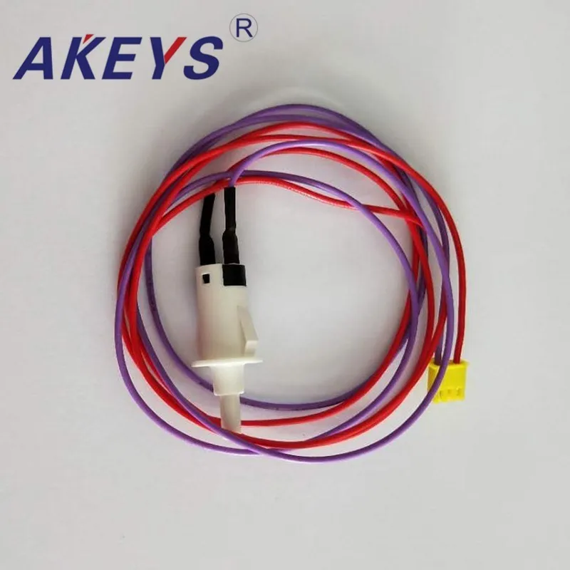 

KAN-56-1 White black flame retardant 2 brass feet plate with silver Purple and red lines With yellow plug Car switch