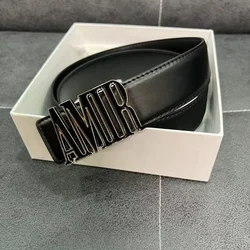 Luxury Designer Brand Amir 3.8cm Width Belt Fashion Men Women Versatile Business Casual Belt for Jeans