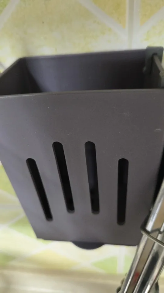 1pc/2pcs Wall-mounted Chopstick Holder Household Kitchen Sink Tableware Storage Rack Punch-free Drain with Water Tray with Hook photo review