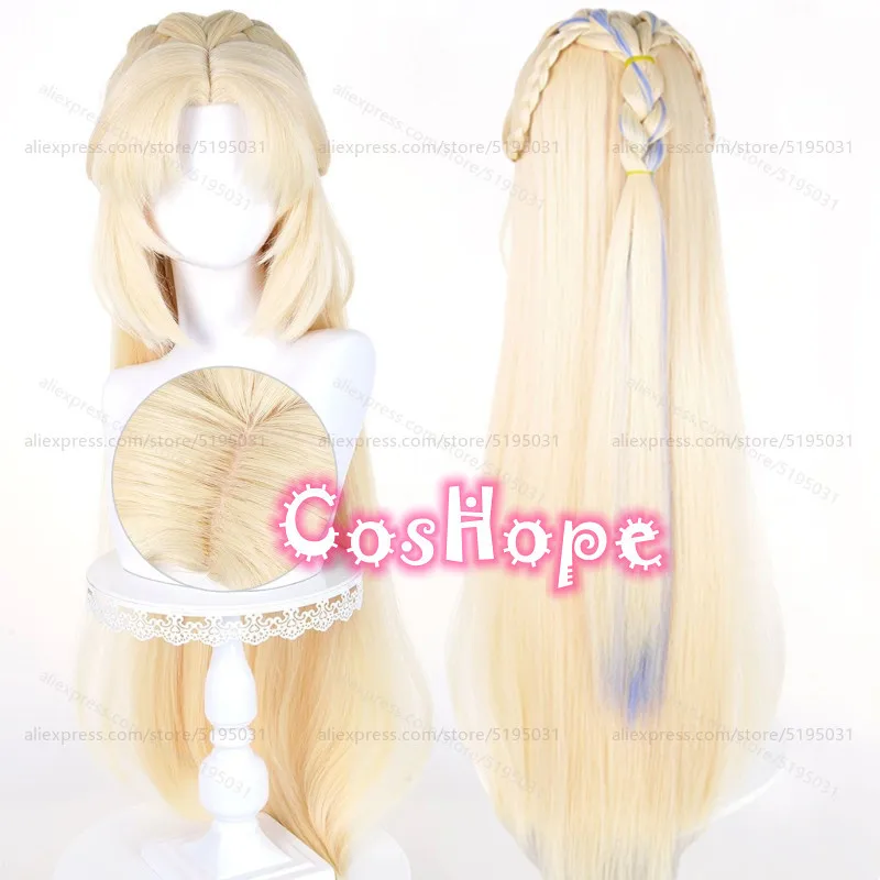 Николь Рейин Косплей Парик 100 см Теплый Золотисто-Синий Смешанный Парик Термостойкие Синтетические Парики для Хэллоуина Карнавальный Костюм Партии