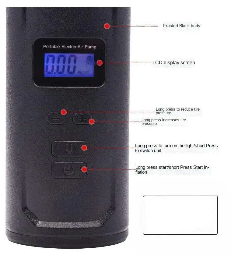 2021 Cordless Handheld 4500mAh Battery Air Pump Mini Digital Tire Inflator