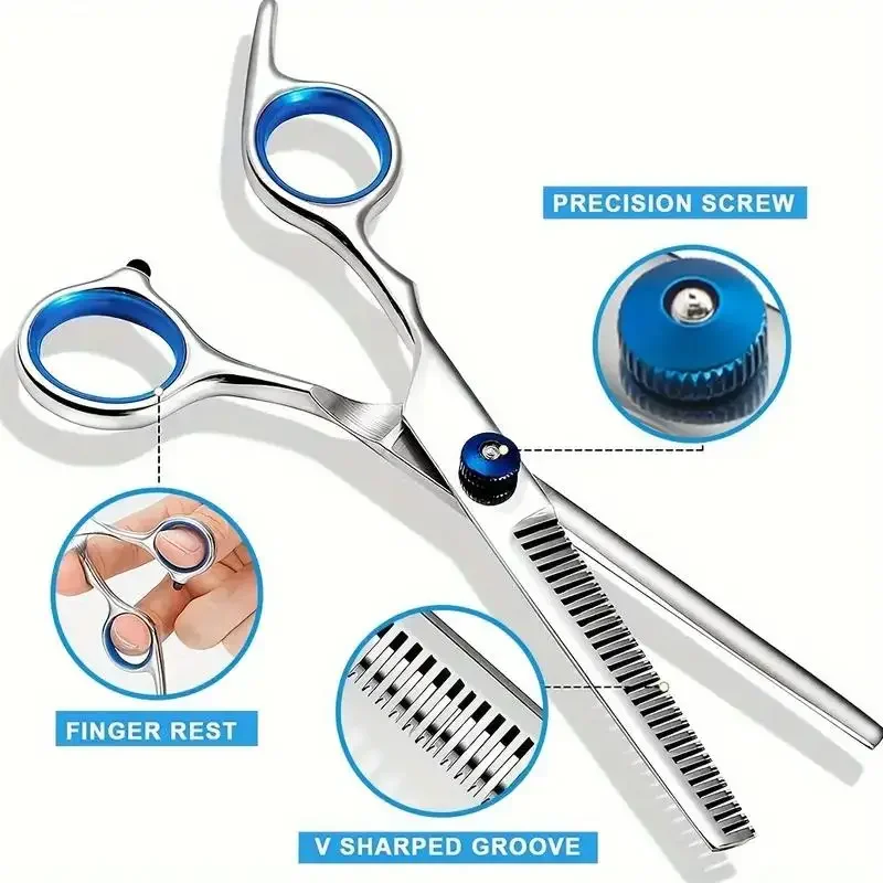 Ambidextrous Pet Safe Scissors Stainless Steel Dog Grooming Shears with Round Head for Precision Trimming