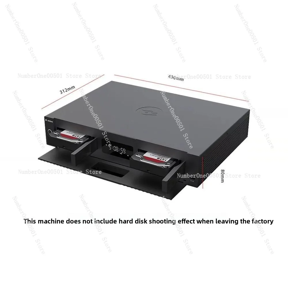 UHD8000 8K Dolby Vision HIFI Network Player Dual Hard Drive Bay High Definition Lossless Smooth Decoding