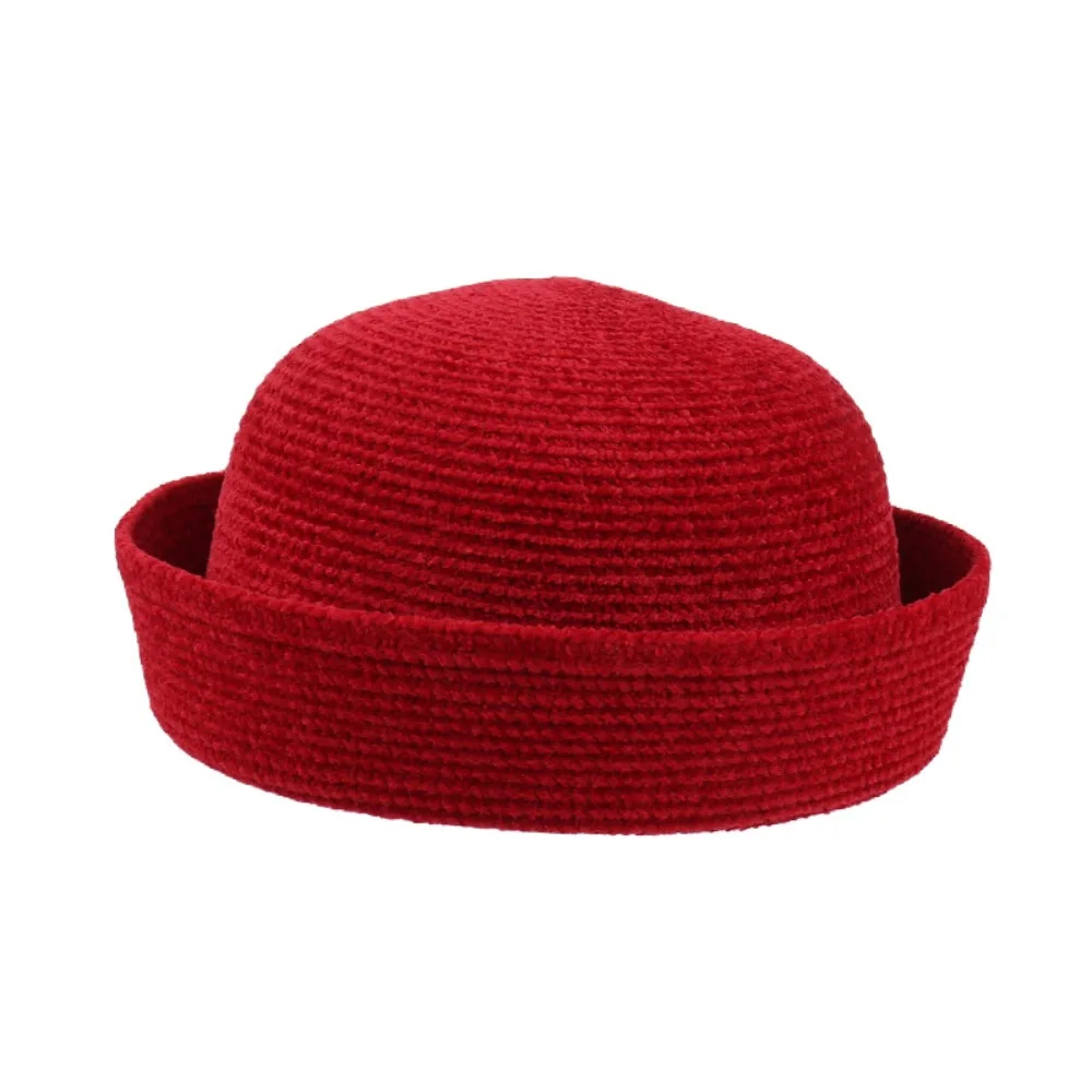 Fashion French Style Chenille Pillbox Hat Elegant Fedoras Fedora Hat Air Hostess Solid Color Sailor Hat Banquet